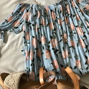 Floral  off the shoulder dress
